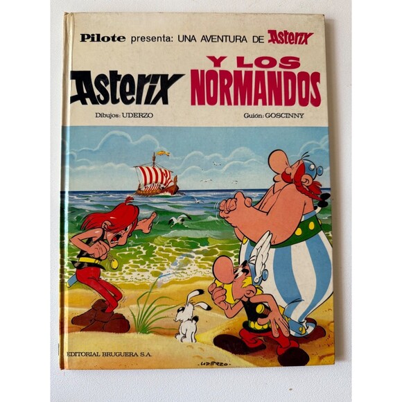 Asterix Y Los Normandos Goscinny Uderzo Hardcover Comic Book Spanish EX - Picture 1 of 7